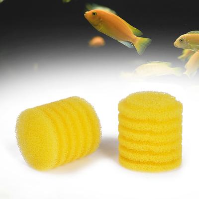 2-10 Stück Aquarium Filter Schwamm Eingebautes Filterelement Gelber Baumwollkern Aquarium Ersatzschwamm Haustier Aquarium Zubehör