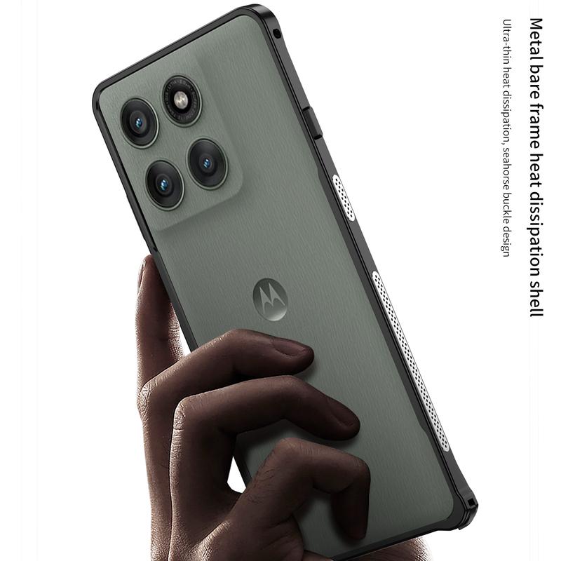 For Motorola Edge60 Pro Case Simple Aluminum Alloy Frame Skin-Friendly Drop-resistant Cover For MOTO Edge 60 Pro Funda