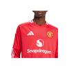 Adidas Manchester United 24/25 Home Jersey With Brand Logo Letter Print Pattern, Crew Neck, Long Sleeve Unisex Tops Red IT1971