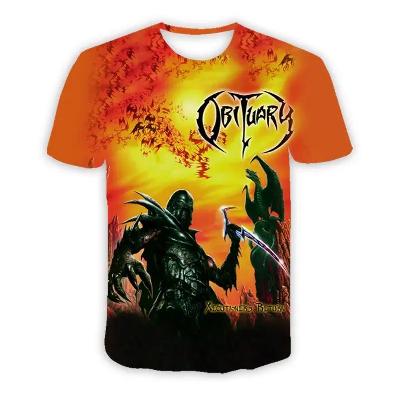 Classic Rock Nachruf 3D-Druck T-Shirts Herren Damen Hip Hop Trend Kurzarm Rundhals T-Shirt Oversized Y2k Oberteile Streetwear Herrenbekleidung