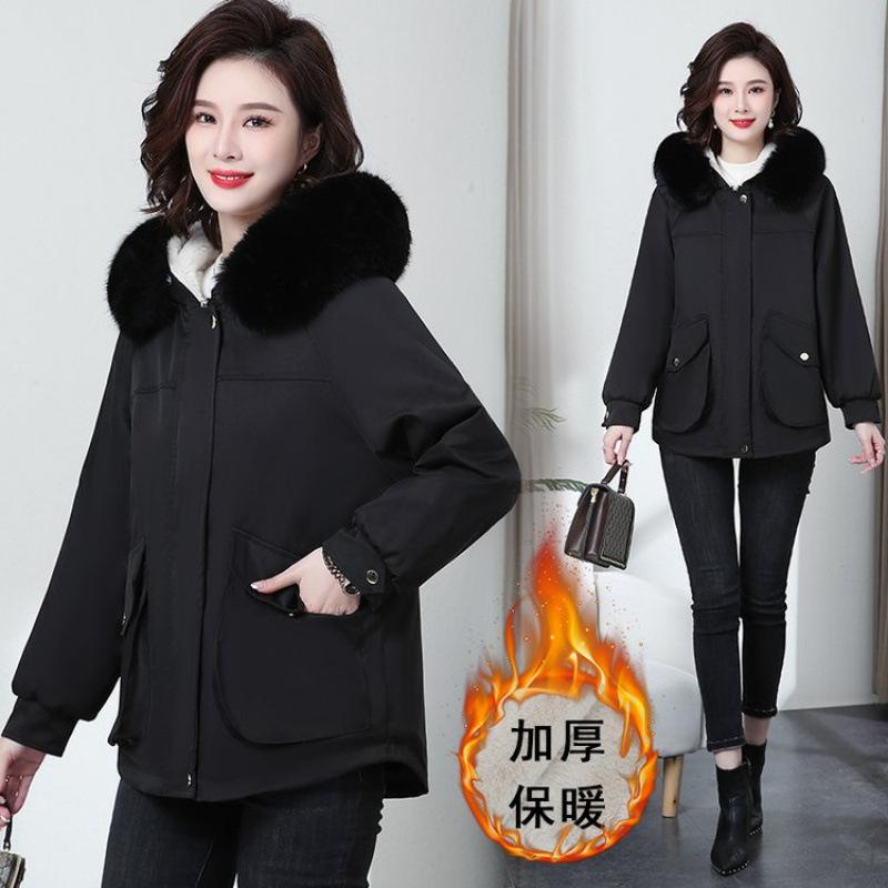 Pie Overcomes the New Cotton Clothes, the New Winter New Velvet Warm Temperament Cotton Clothes, and the Thickened Trendy Coat.