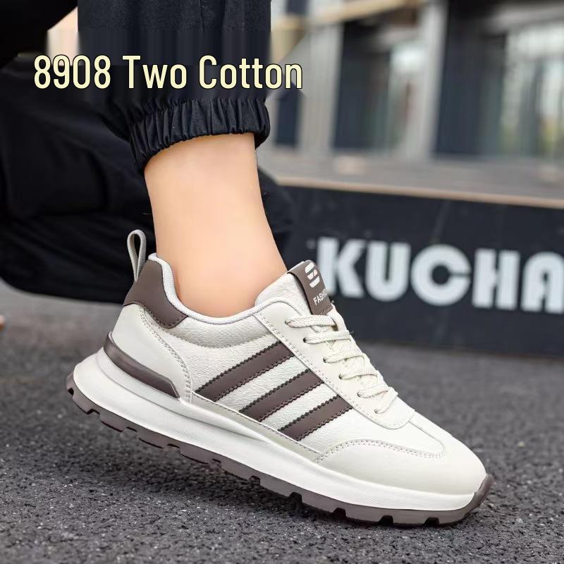 Men's 2025 Casual Leather Shoes, Winter Fleece Lined, Thickened Warm Genuine Leather Sport Shoes