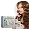 Coffret de soins capillaires pour cheveux bouclés et lissés, spray coiffant, agent coiffant et anti-frisottis, lot de 3 250 ml, 125 ml et 30 ml