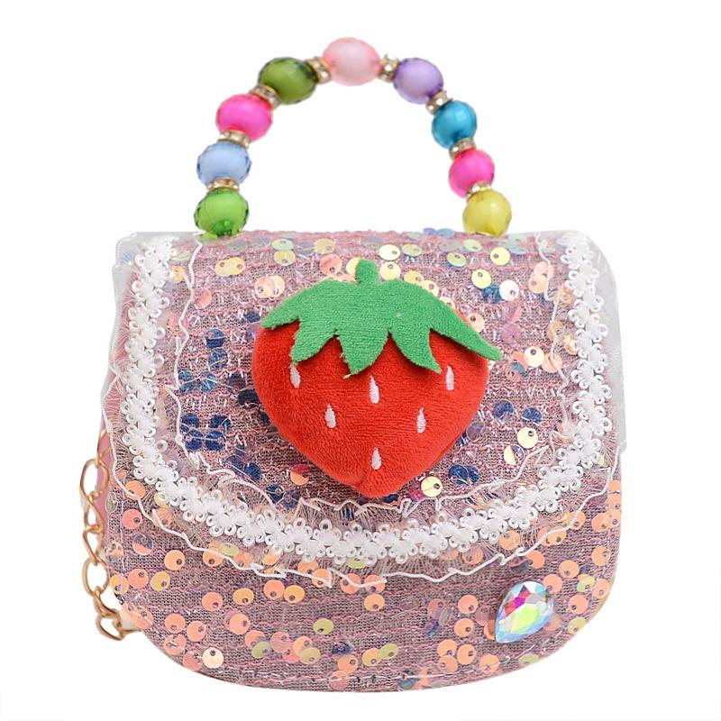 Children's Bag Fashion Trend Messenger Bag Girl Pearl Handbag Mini Cute Shoulder Messenger Bag