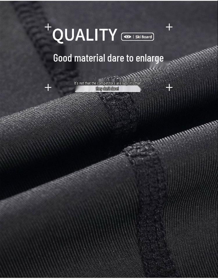 Men's Plus Velvet Quick-Dry High-Elastic Training and Running Set: Autumn/Winter Warm Fitness Tights and Base Layer.