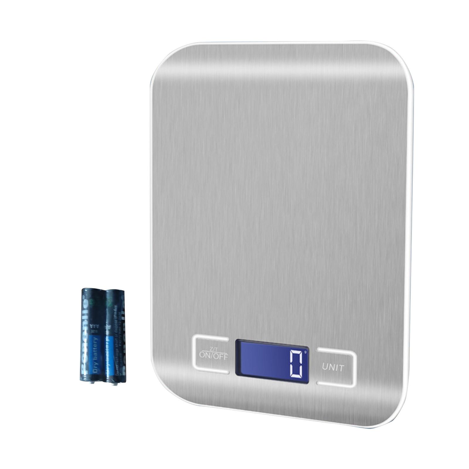 

Кухонные весы Пищевые весы С функцией тары Единицы измерения ЖК-дисплей 0,05 унции/1 г Цифровые весы из нержавеющей стали Для выпечки, приготовления пищи, диеты