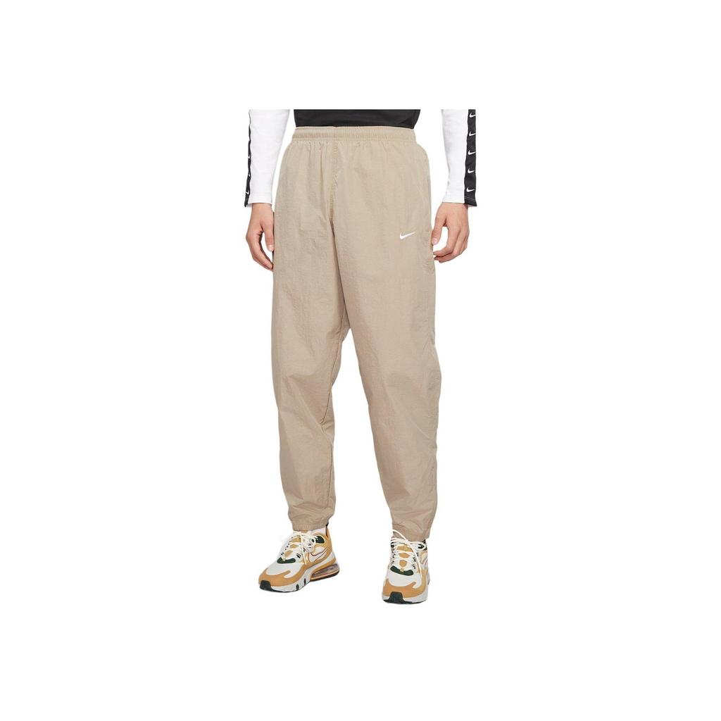 Nike Embroidered Logo Elasticated Long Sports Pants Men Bottoms Khaki CD6544-247