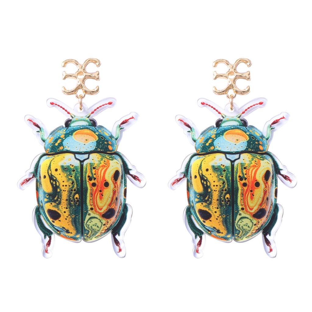Trend Pastoral Exaggerated Acrylic Insect Earrings Earrings Punk Personality Fashion Vacation Women's
