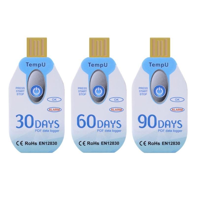 Temperature Recorder PDF Report Temperature Logger Temperature Data Logger 10000 Points 30/60/90 Days Cold Chains