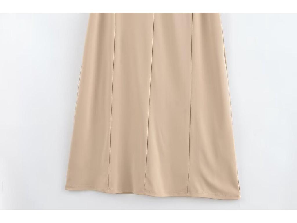 2025 Summer Fashion: Elegant Sleeveless Evening Dress with Chest Tie Design