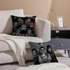 Metal American Band AAvenged Sevenfold Cushion Cover Throw Pillow Cover Hidden Button Durable Polyester Chair Cushion