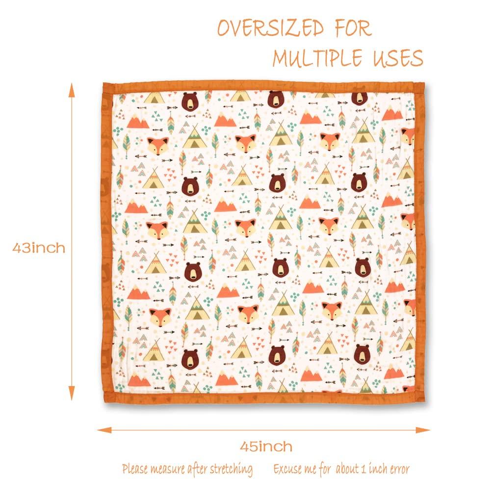 Soft Gauze Baby Crib Nursing Gauze Bath Birthday Suitable for Sensitive Skin 4 Layers Bamboo Cotton 110cm 115cm Quilt, Cover, Shawl, Towel,