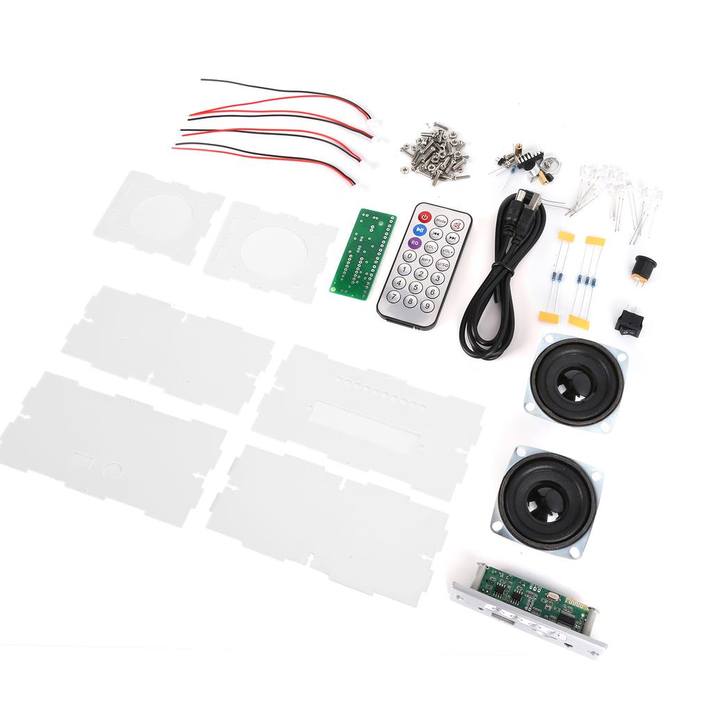 DIY Bluetooth Speaker Box Kit Small Voice Control Light Electronic Sound Amplifier Set