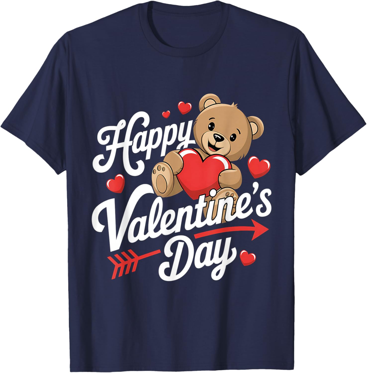 

2026 New Happy Valentines Day Shirts Valentine TShirt Mens and Womens Pure Cotton TShirt Fashion Casual Couples Clothing M