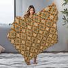 Vibrant Geometric Pattern Flannel printed blanket suitable for all seasons suitable for living room office sofa and travel