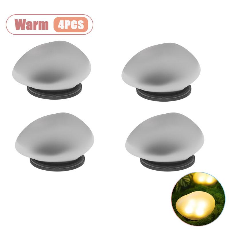1/2/4PCS Solar Pebble Lights Outdoor Garden Colorful Waterproof IP45 Patio Pathway Swimming Pool Wedding Dinner Holiday Decor