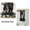 Multifunctional Chest Pack Front Chest Backpack Running Vest Bag for Men and Women Black