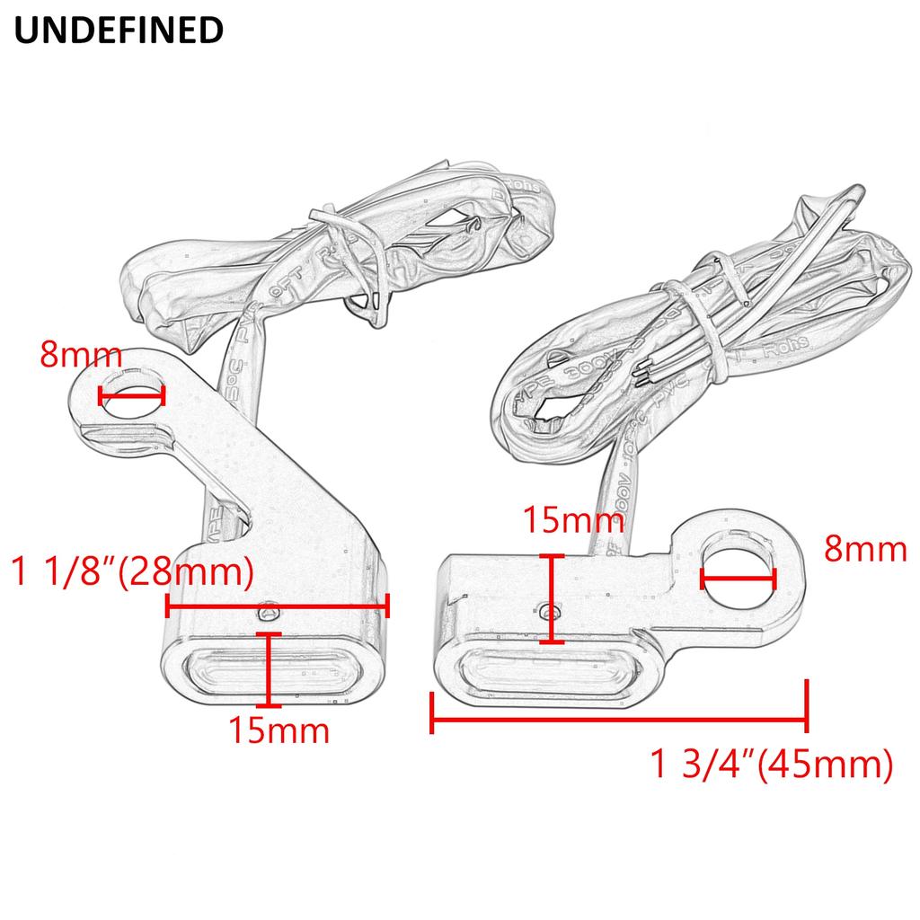Motorcycle Handlebar Turn Signal Light Mini LED Indicator Run Lamp for Harley Touring Road King Softail FXSB FXBB