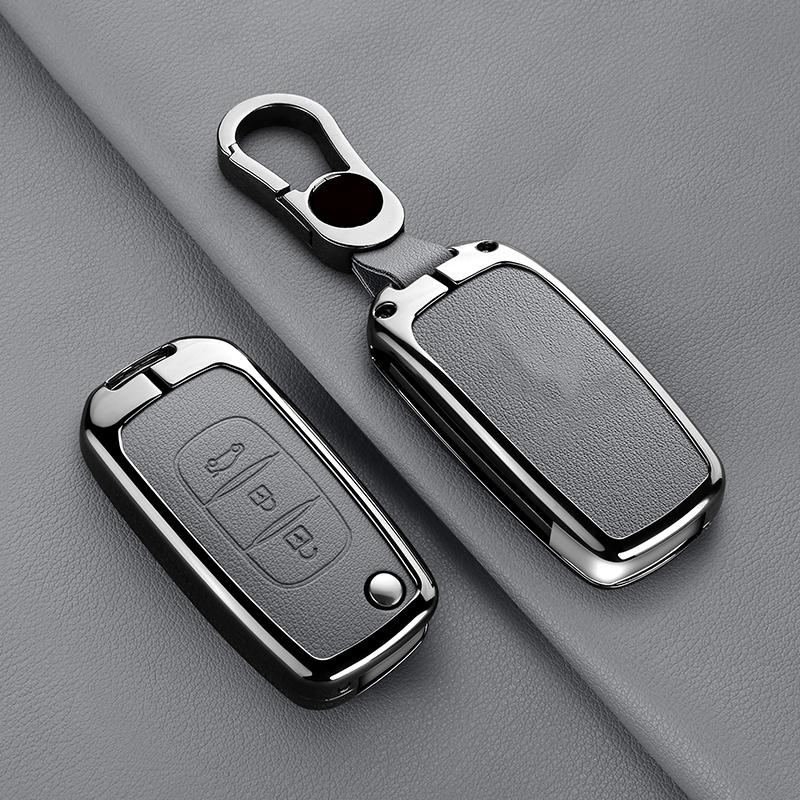 New Zinc Alloy Leather Car Key Cover, For Renault Kwid Trafic Clio Kadjar Clio 5 Captur Arkana Sandero Megane Logan Twingo