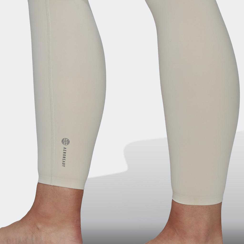 Adidas Yo Lux 78 Solid Color Yoga Sports Leggings Women Leggings Gray HK6605