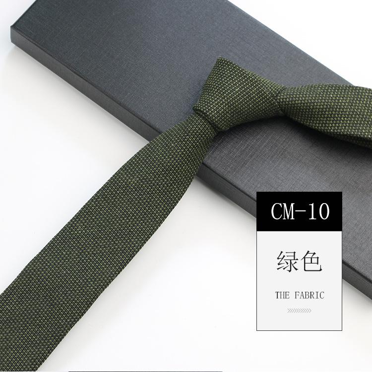 Men'S Tie Narrow 6Cm Hand-Made Cotton Casual Professional Shirt Literary And Simple Women'S College Pure Black Tie