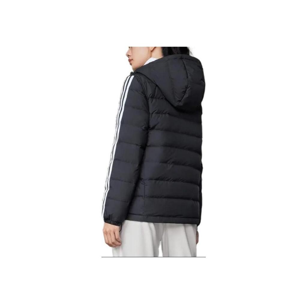 Adidas Official Lightweight Womens Winter New Warm Sports Hooded Long Sleeve Outdoor Quilted Thin Cotton Down Jacket Women Jacket Black IK2376