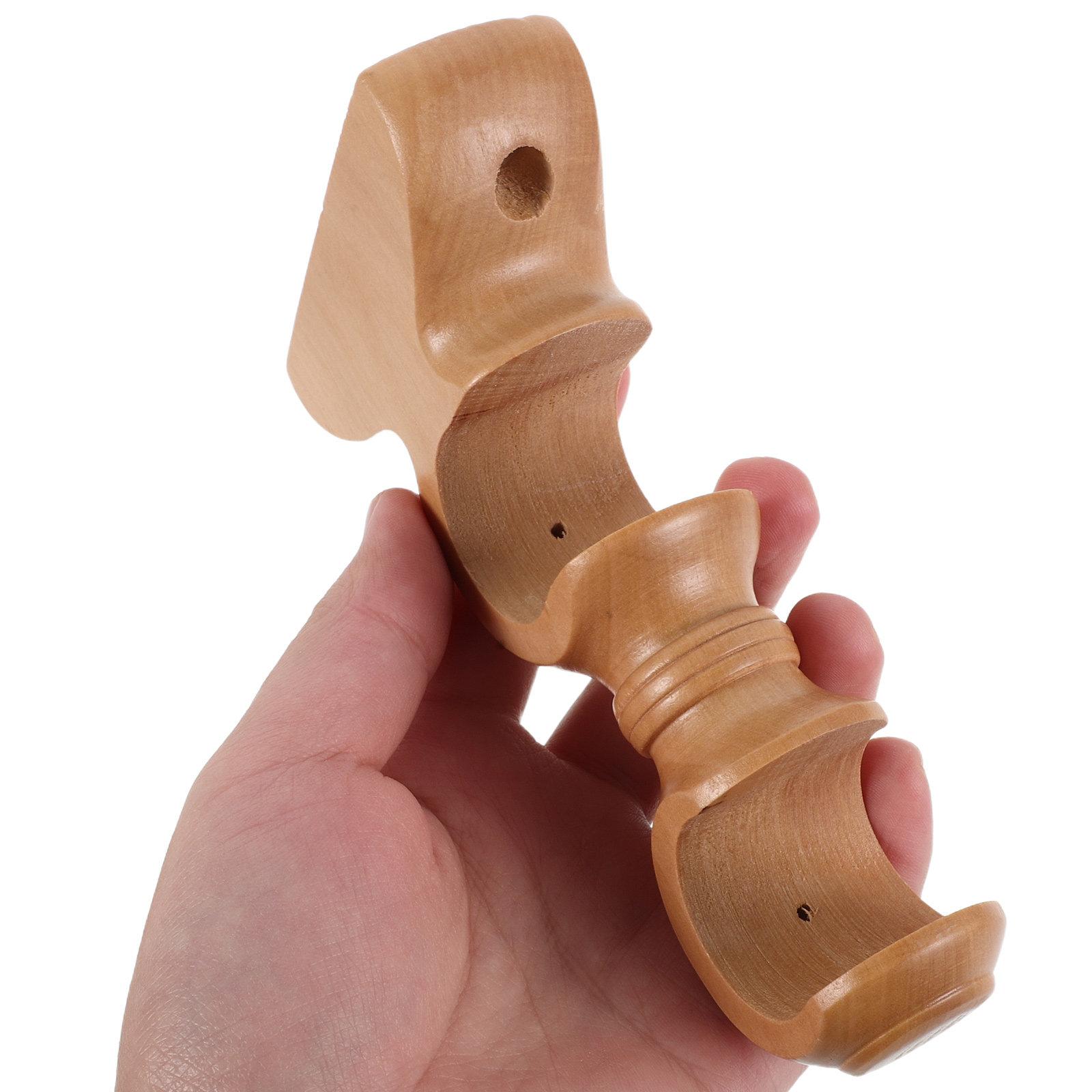 

2Pcs Window Curtain Rod Support Wood Drapery Brackets Double Rod Holder Roman Pole Fixed Bracket Wall Mount Beige 28Mm other