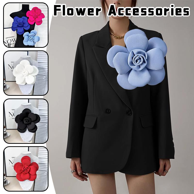 3D Flower Petal Applique Dress Garment Accessories Camellia Flower Patches Handmade Clothing Dress Decoration Corsage
