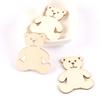 50pcs Bear Shape Bear Shaped Cutouts 41*48mm Hanging Bear Ornaments  for Painting,Home Decor