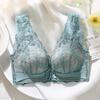 Small Chest Push-up Anti-sagging Front Buckle Beautiful Back Underwear Without Steel Ring Adjustment Type Side Breast Lace Vest Bra