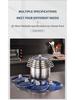 11-Piece Stainless Steel Soup and Steamer Pot Set, Large Sizes 28-36cm for Export Kitchen Cooking