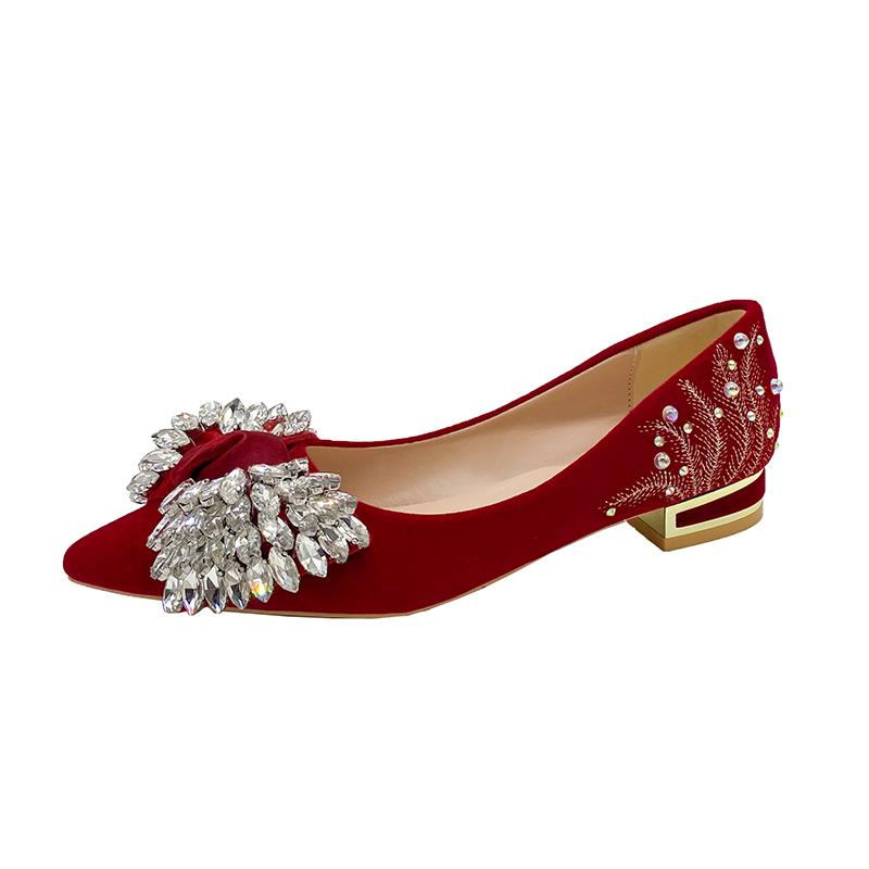 Fashion Beautiful High-heeled Wedding Shoes, Two Wear 2025 Spring and Autumn New Shoes
