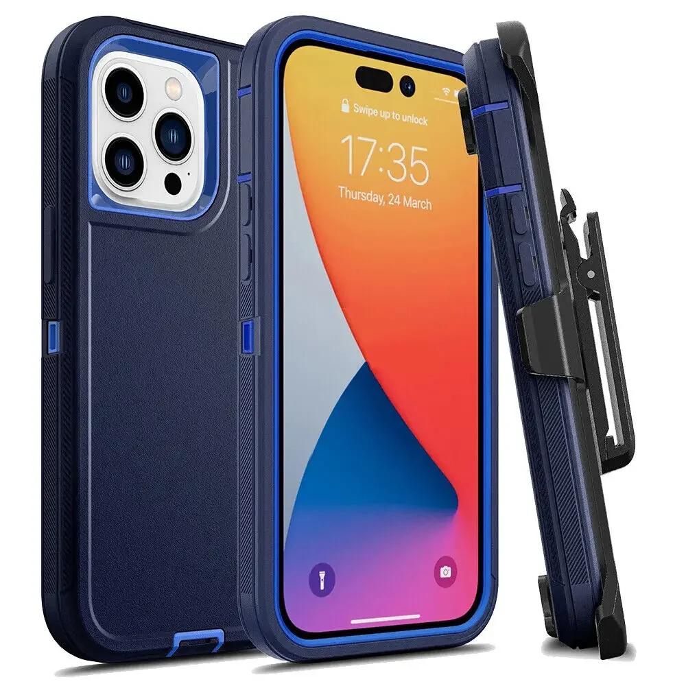 Military Grade Heavy Duty Armor OTT Phone BOX Case for IPhone 17 16 15 14 Plus 13 12 Pro Max Shockproof Belt Clip Holder Cover