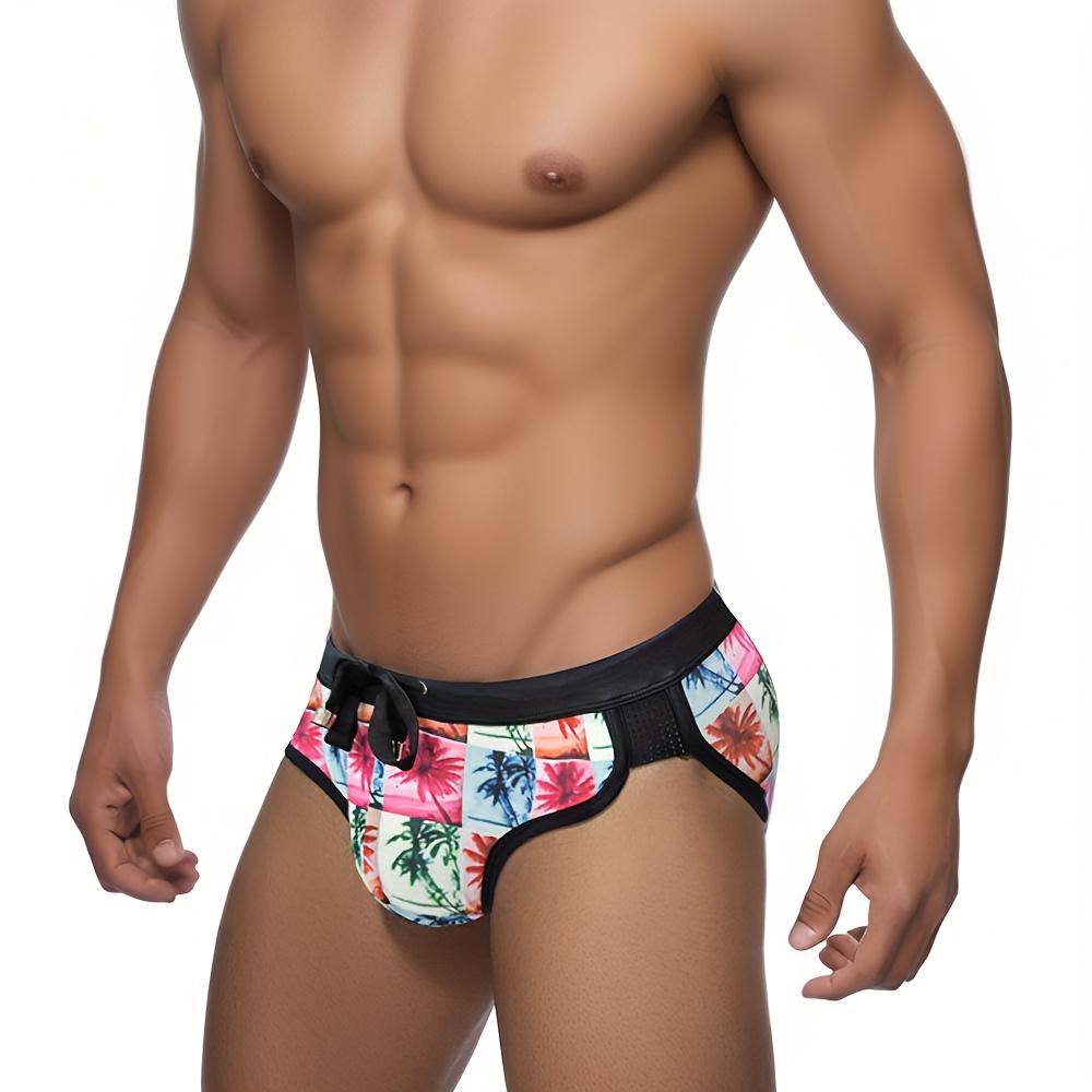 

Мужские Модные Сексуальные Плавки Сексуальный Бренд Купальник для Мужчин Серфинг Купальные Шорты Пляжные Шорты L чёрный