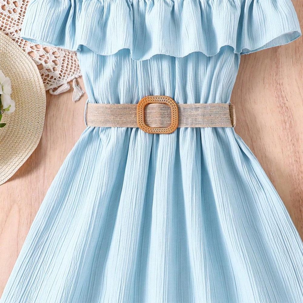 Girls Dress 2024 Summer Sling Slim Dress 8-12 Years Old Children's Clothes
