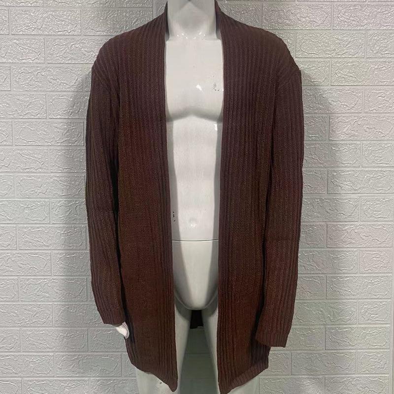 Men s Sweater 2026 Fashion Sweater Long Sleeve Oversized Cardigan Knitted Sweater M коричневый 3780₽