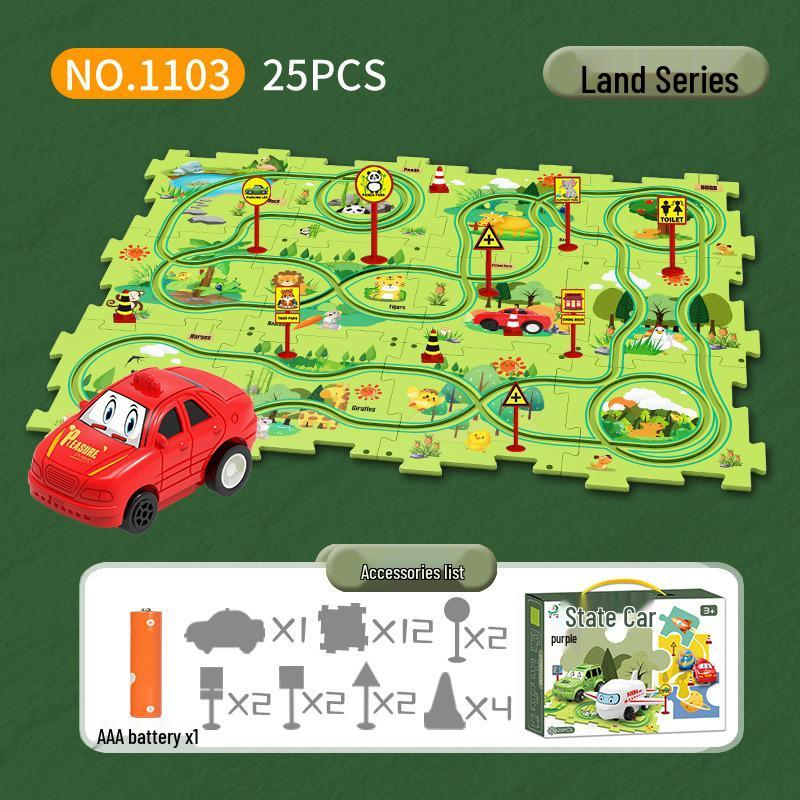 Hot-Selling DIY Electric Puzzle Car and City Map Toy for Children