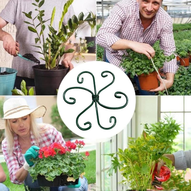 Metal Plant Climbing Bracket Flower Shaped Plant Holding Fixing Clip Plant Vine Climbing Grapple Bracket Stem Finishing Period