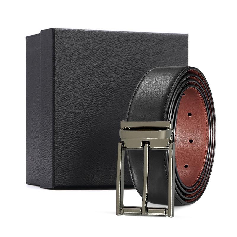 

Genuine leather yellow brown bottom two-layer cowhide automatic buckle belt cowhide genuine leather 120cm