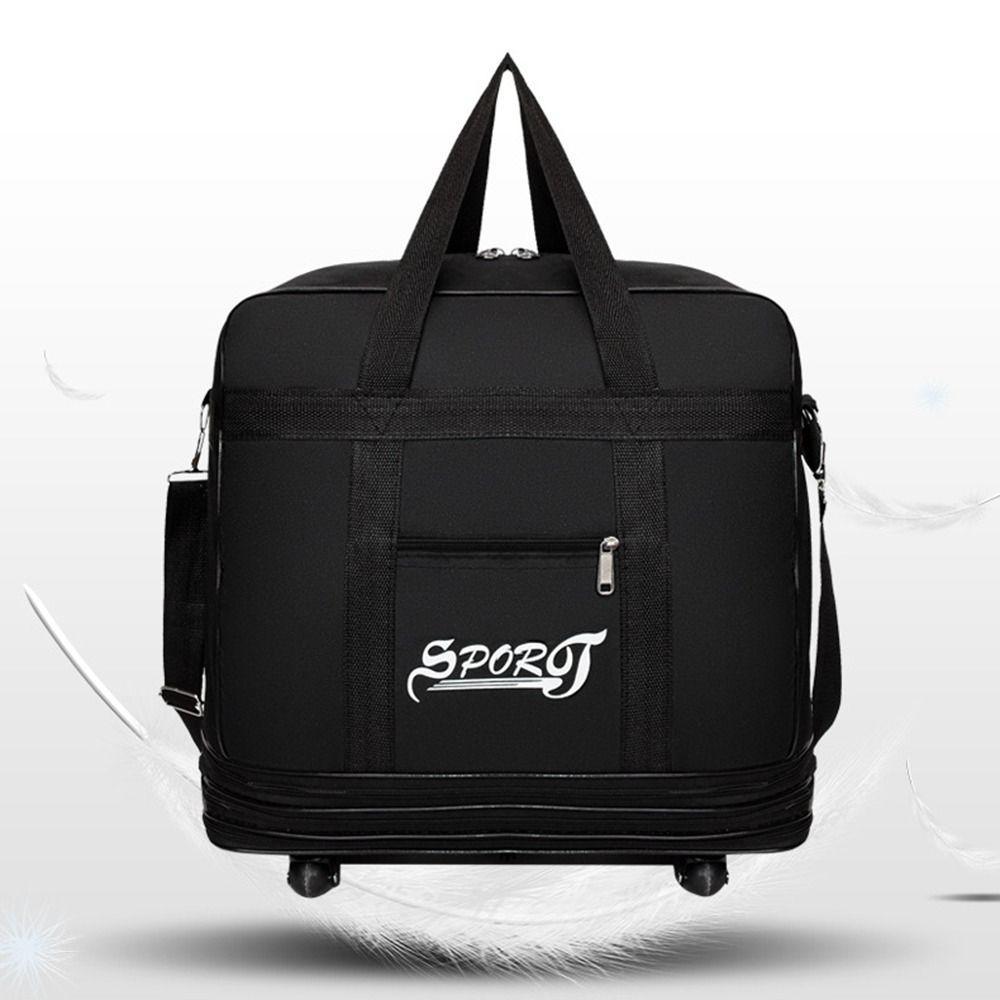 With Wheels Rolling Duffle Bag with Wheels Multiple Pocket Suitcases Rolling Luggage Bag  Travel