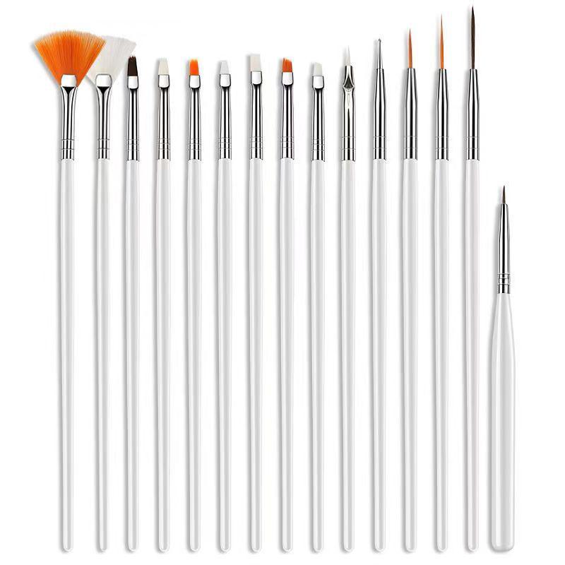 15-Piece Nail Art Brush & Dotting Pen Set