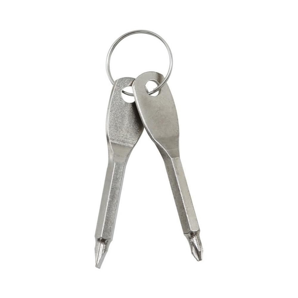 Durable Metal Portable Screwdriver Phillips Head Mini Screwdriver Pocket Screwdriver  Repair Tool серебряный