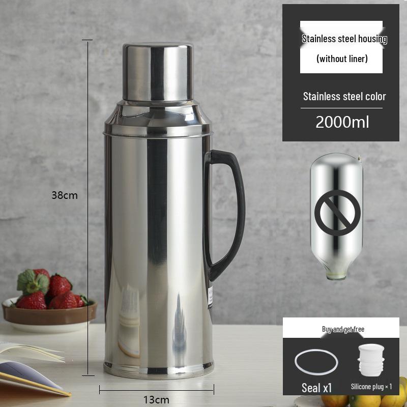 Large Capacity Stainless Steel Teapot & Thermos for Dorm Use