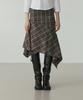 Linte Diagonal Bias Check Skirt Brown