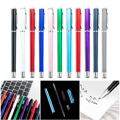 6-teiliger Metall-Kugelschreiber mit Stiftclip, schnelltrocknend, reibungsloses Schreiben, Büro-Signierstift, Gäste-Anmeldestift, schwarze Tinte