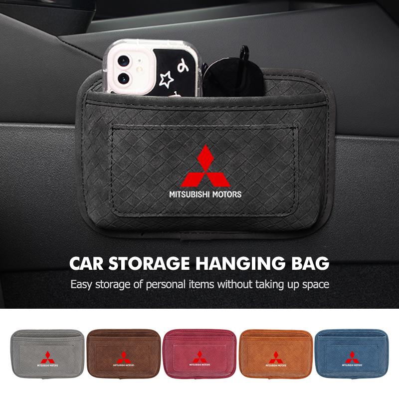 Self Adhesive Car Storage Pocket Sticky Organizer Bag Seat Back Side Door Box For Mitsubishi Outlander Lancer L200 ASX Pajero