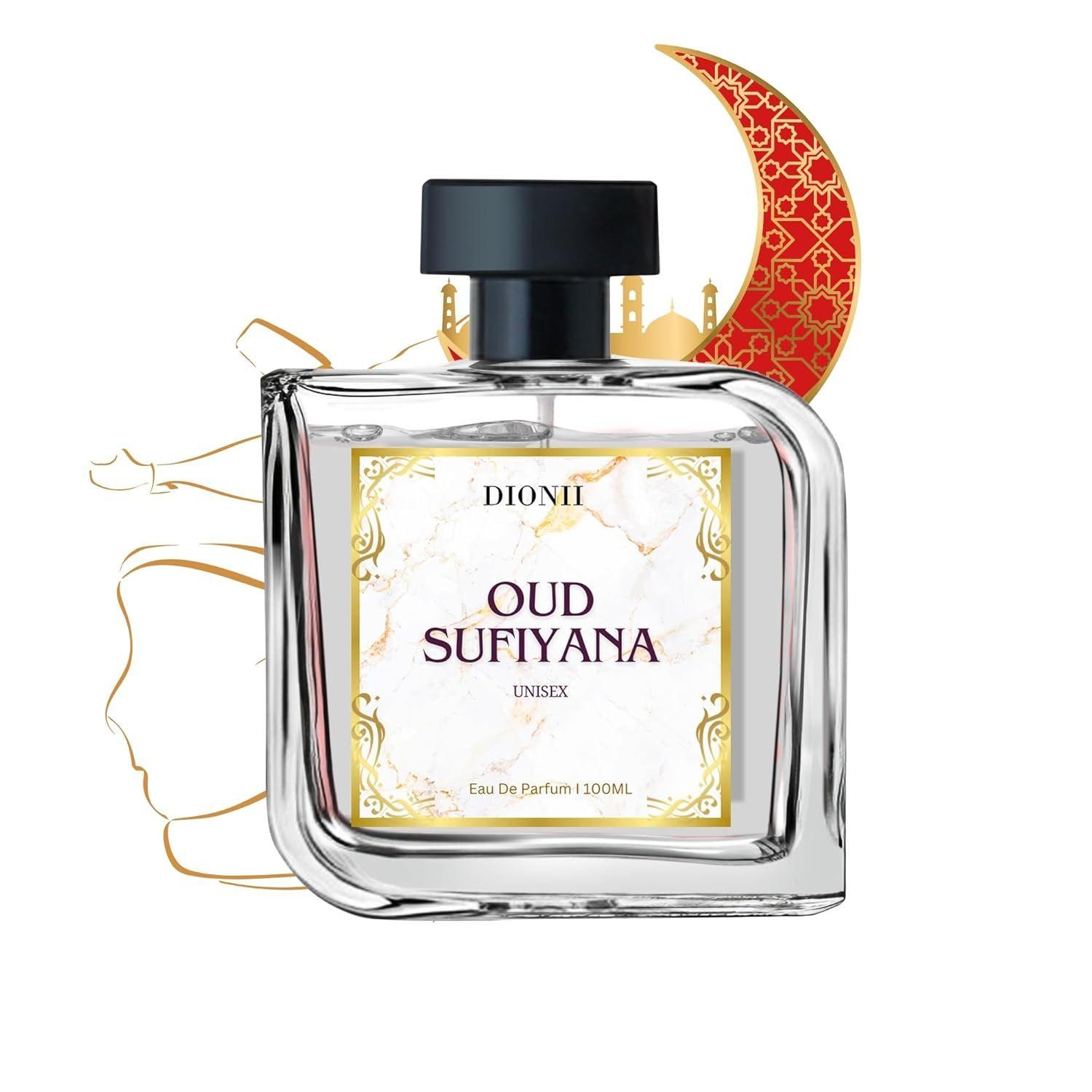 

DIONII OUD SUFIYANA Dubai OUD Edit Eau de Parfum for MEN & WOMEN | Long Lasting Premium Perfume | Ideal for Every Moment 100ML