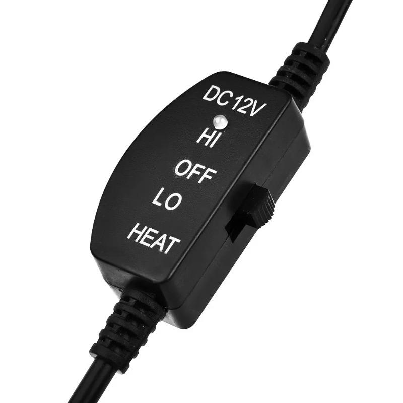 12V Heated Seat Pads Adjustable Car Cushion Electric Heating Universal Front Seats Warmer for Winter Driving Warm Accessory Kit