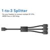 RGB Converter with 3-Way Splitter 5V ARGB To 12V RGB Converter Sync with Motherboard Built-in 50 Color Modes