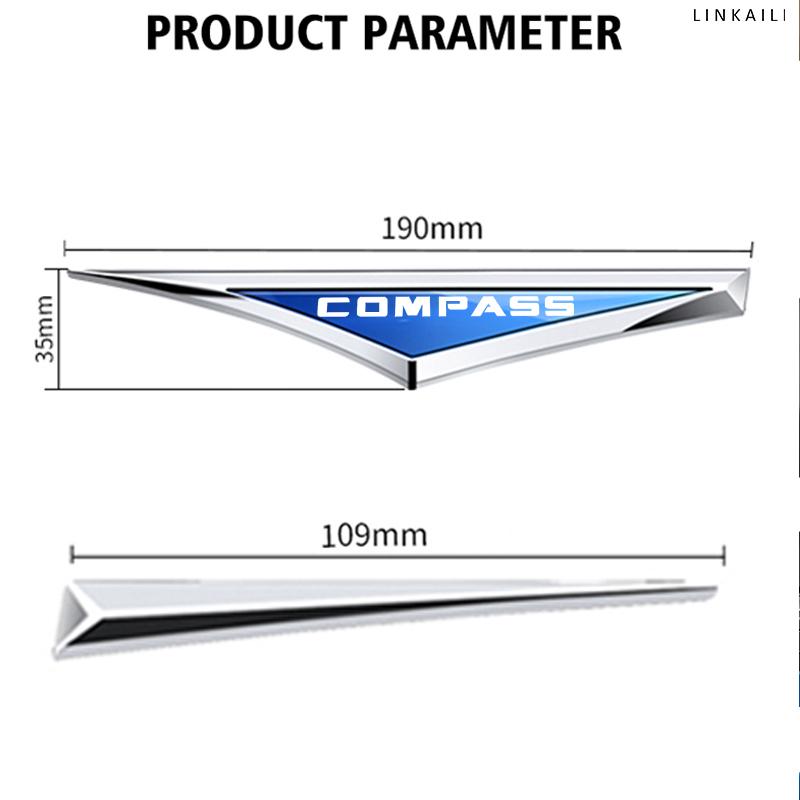 mpxf10 Car Metal Sticker Door Fender Side Label Sticker Appearance Decoration Suitable for Jeep Compass Renegade Decoration Accessories